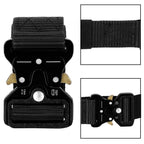 Curea centura Tactical Combat pentru barbati 3.5 x 125 cm, rezistent, negru