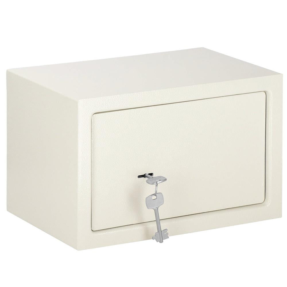 Seif standard cu cheie, 200x310x200 mm, Otel, Bej