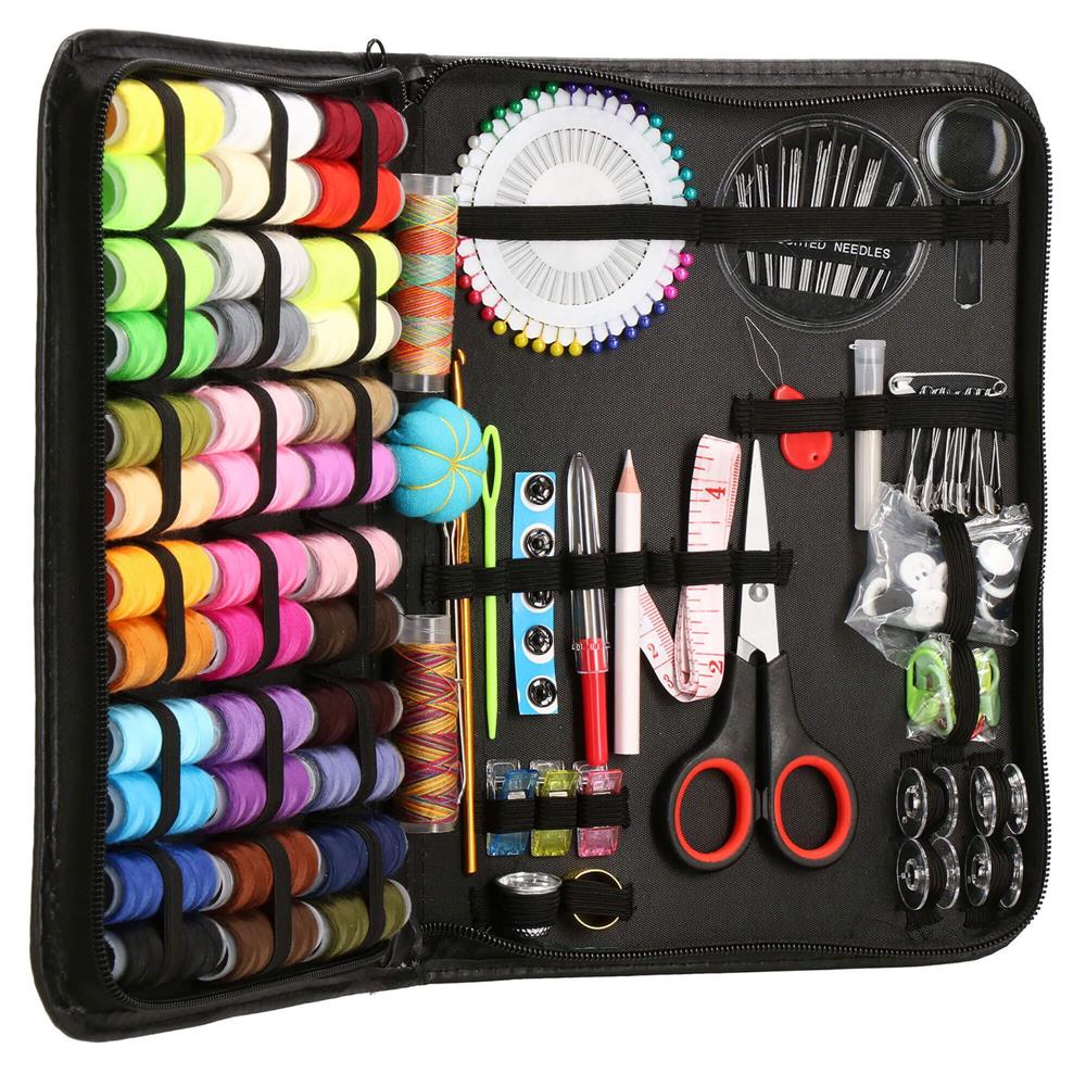 Set articole de cusut cu geanta de depozitare, 183 piese