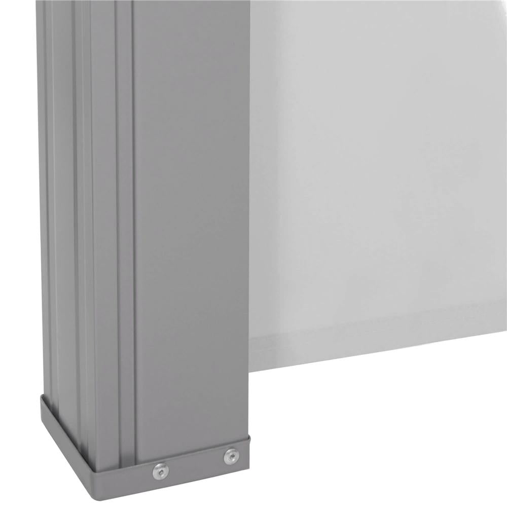 Paravan lateral pentru intimitate, extensibil, sistem fixare inclus, 160x300cm, gri deschis