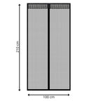 Plasa anti-insecte, cu inchidere magnetica, latime 100cm, inaltime 210cm, negru