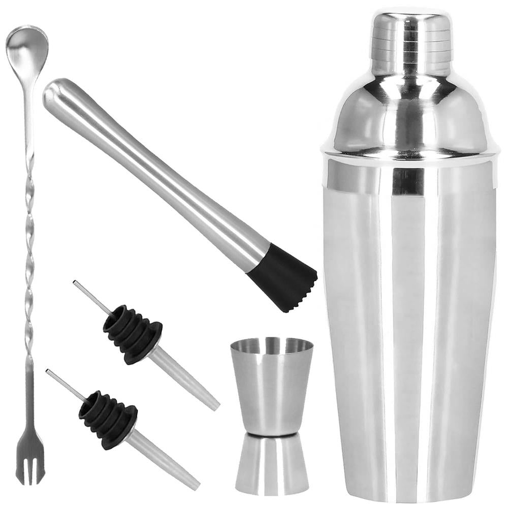 Set Cocktail Shaker Kit pentru barmani 750ml, KI14, 6 piese