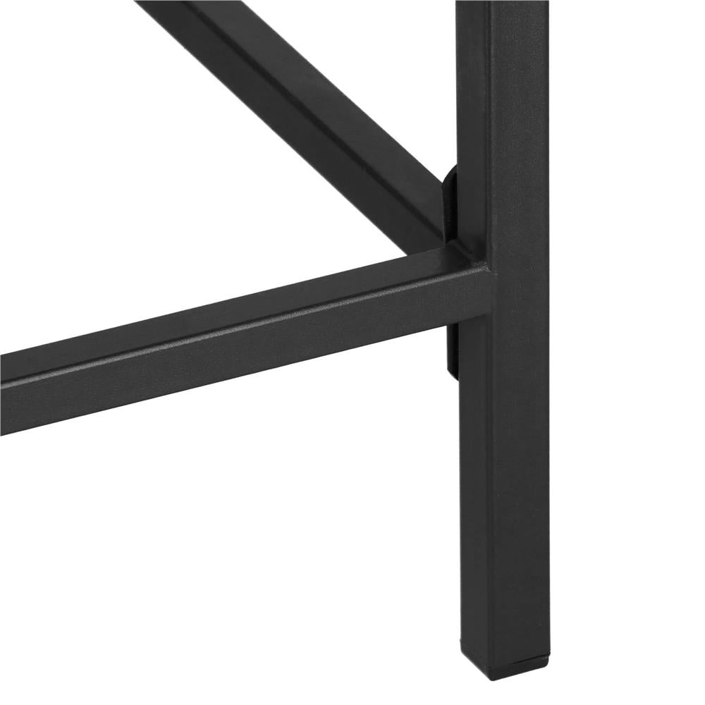 Birou tip masa laterala, cu cadru din otel, 50x100x76 cm, industrial, maro