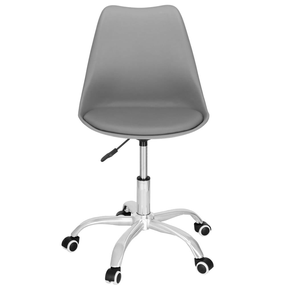 Scaun de birou ergonomic, piele ecologica, 150kg, baza otel, gri