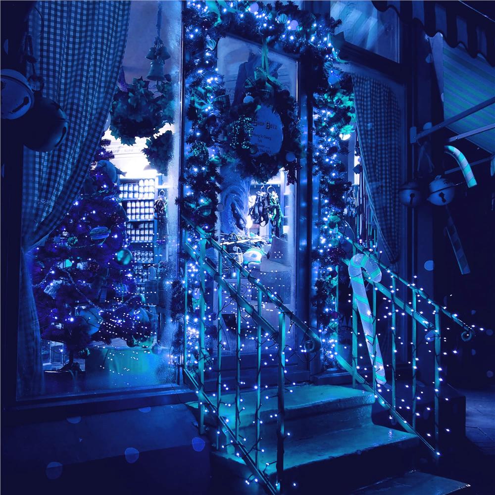 Instalatie lumini pentru bradul de Craciun, 19,5 metri, 300 LED-uri, albastru