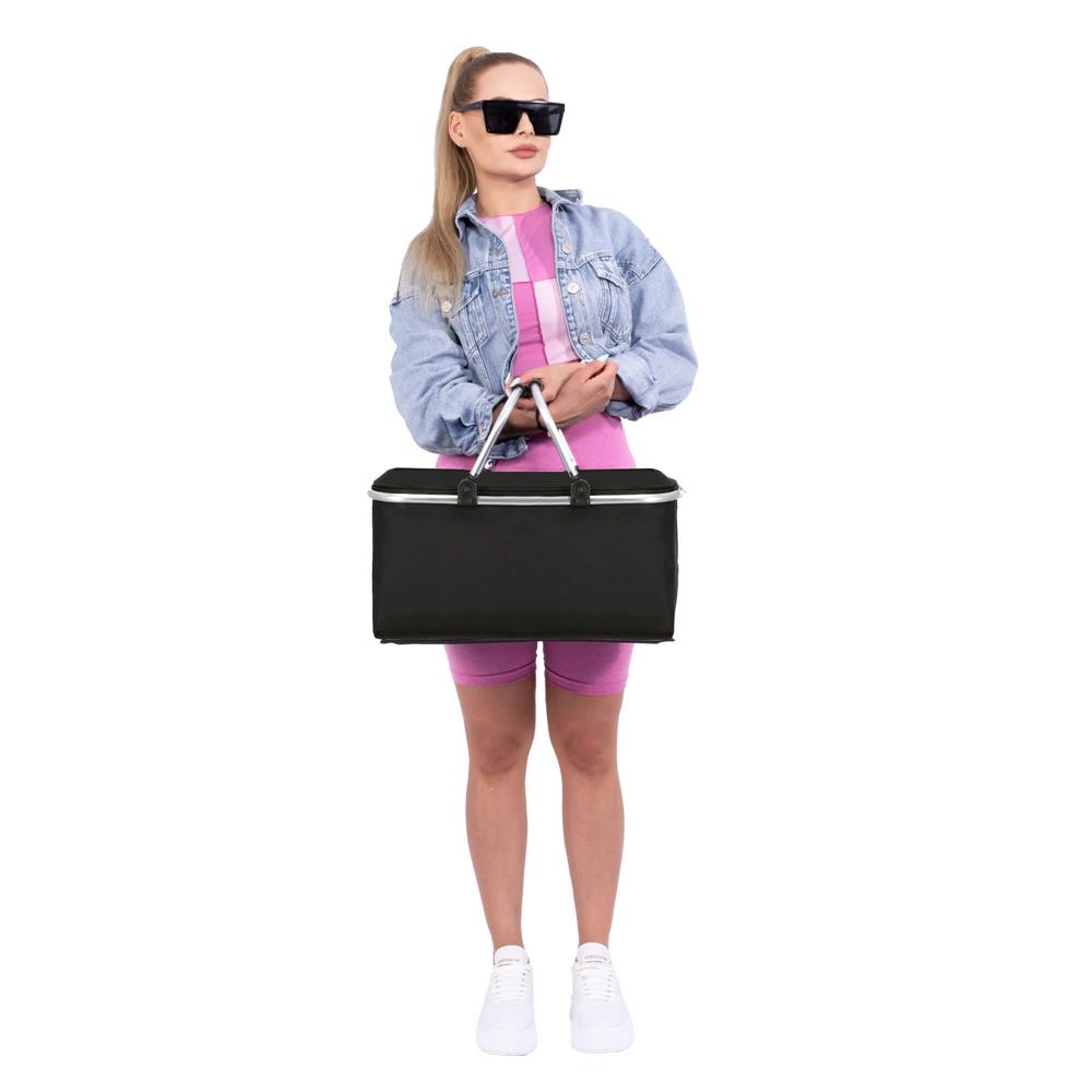 Geanta pentru picnic sau plaja, termoizolanta, 28 litri, negru