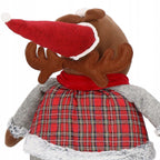 (DL) Figurina Craciun, Ren, picioare telescopice, inaltime extensibila 55-95cm