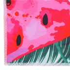 Prosop de plaja cu uscare de rapida, husa de transport, 90x180cm, model pepene verde