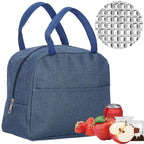 Geanta frigorifica cu izolatie termica pentru mancare, 21x10x23cm, albastru