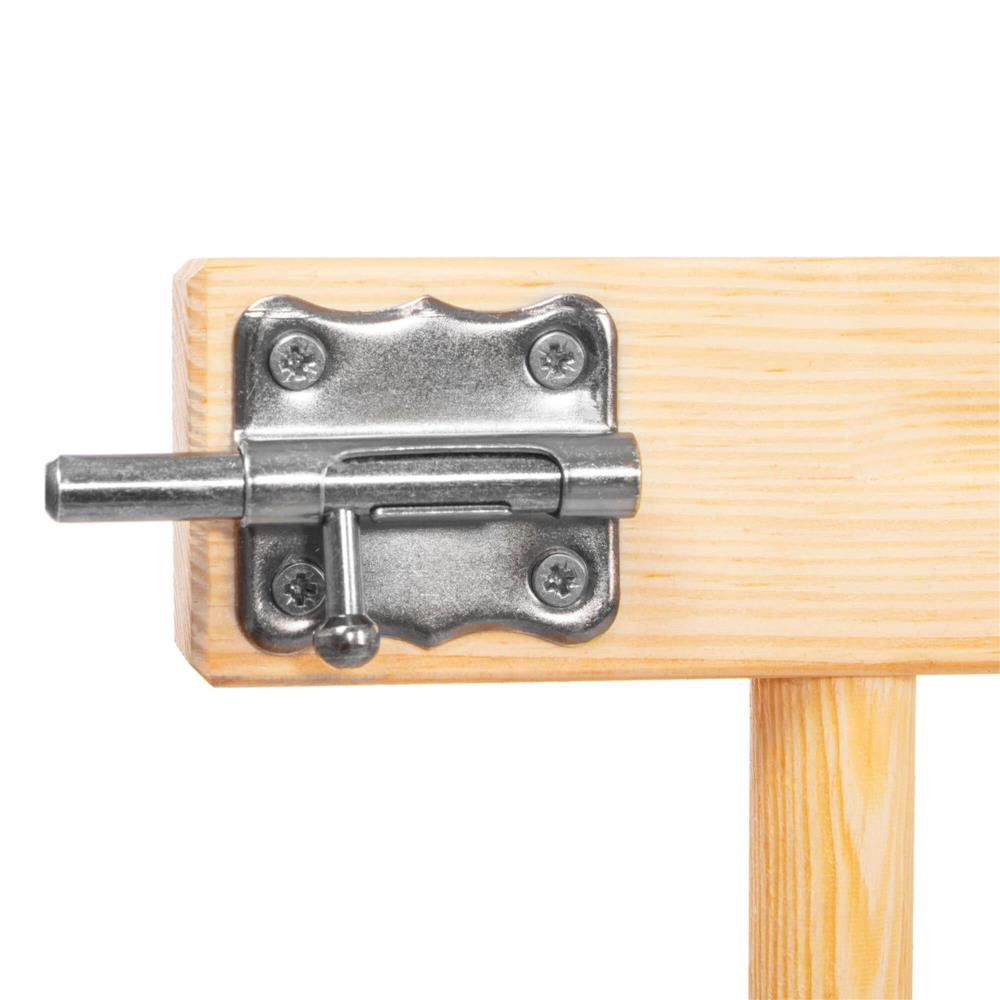 Poarta de siguranta Safety Gate pentru scari, ajustabila 72-122 cm, din lemn, maro