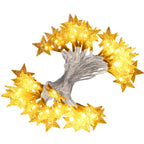 (DL) Instalatie stelute luminoase pentru gradina, 5 metri, 50 LED-uri, cu baterii, galben