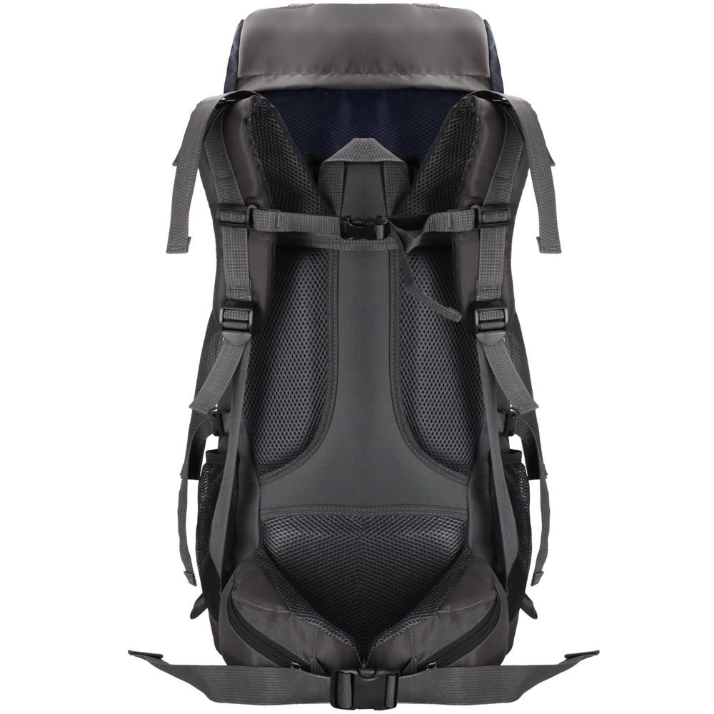 Rucsac tactic militar pentru drumetie, cu husa de ploaie, 90 litri, 25 kg, 74x32x20 cm, gri albastru