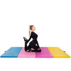 Saltea fitness groasa, dimensiune XXL, pentru antrenamente gimnastica, 240x120x5 cm, multicolor