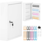 Cutie metalica din otel pentru 64 chei, echipata, 45x30x8cm, alba