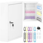 Cutie metalica din otel pentru 42 chei, echipata, 35x27x8cm, alba