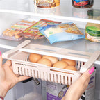 Organizator frigider, model cos extensibil, 16x28.5cm, crem