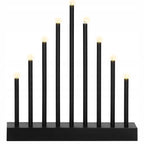 Lumanari decorative de Craciun, 9 becuri tip LED, culoare negru