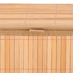 Set 3 cutii organizatoare din bambus, cu capac, diverse dimensiuni, maro