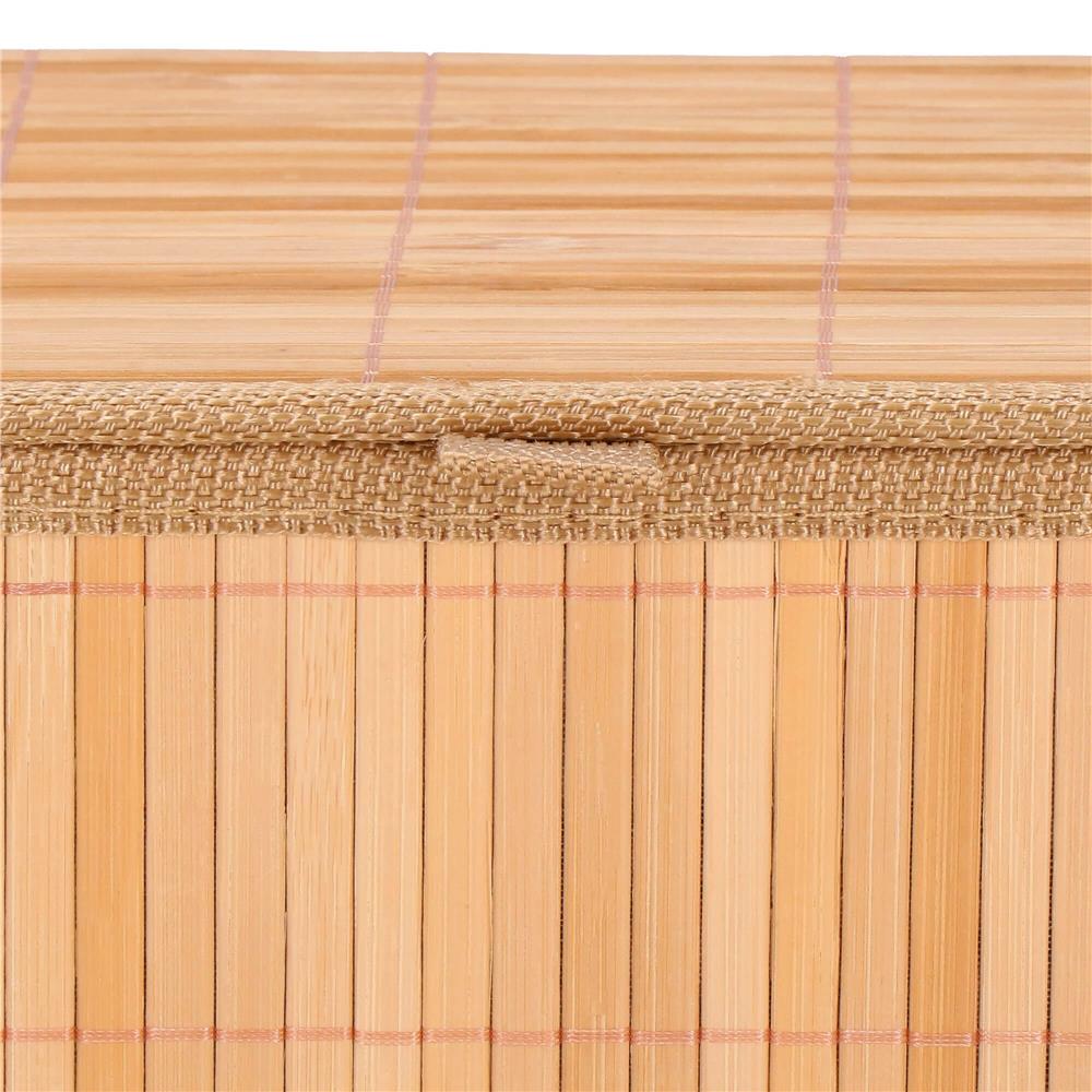 Set 3 cutii organizatoare din bambus, cu capac, diverse dimensiuni, maro