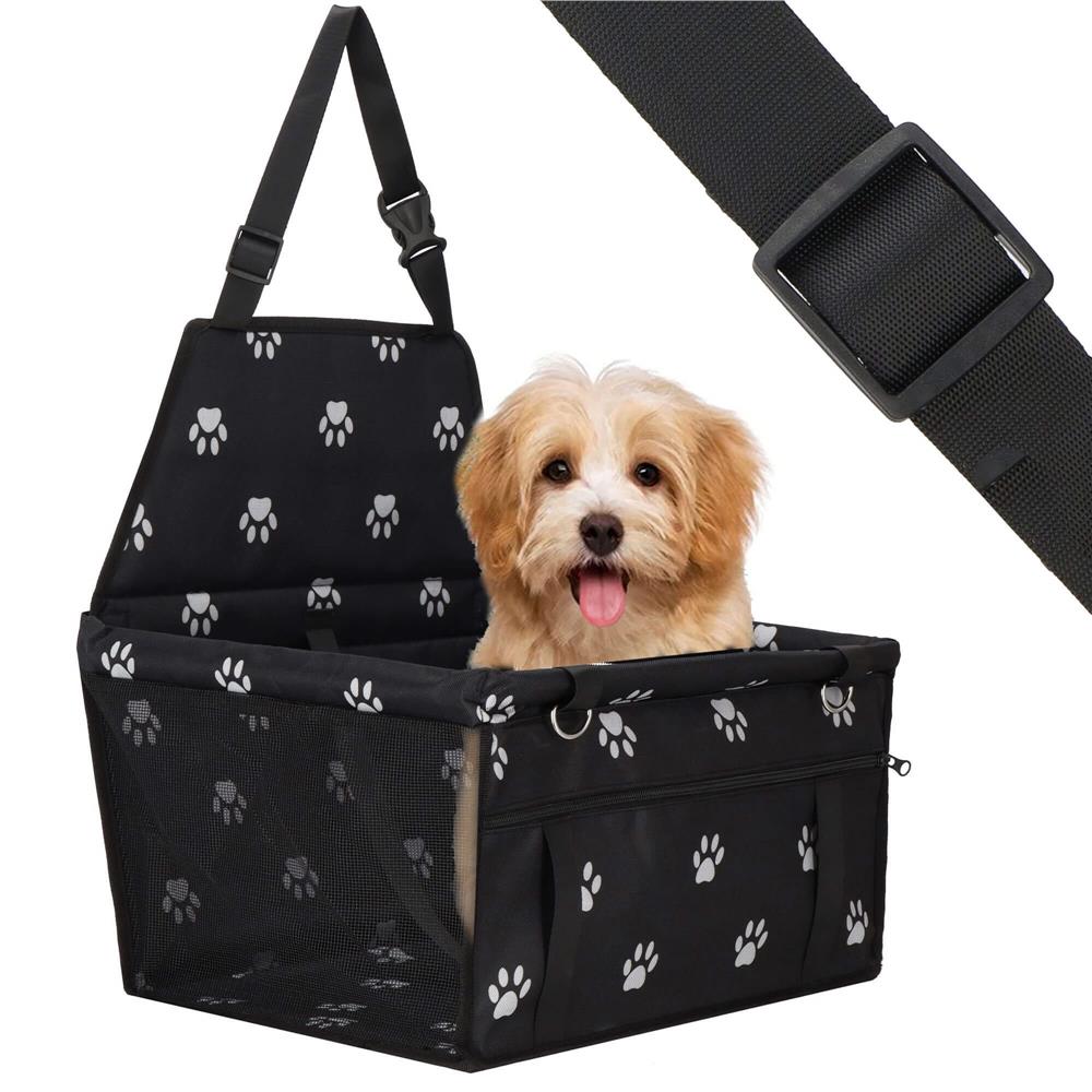 Geanta auto de transport animale de companie, caini si pisci, negru, 40x43x30cm