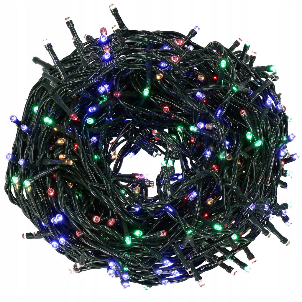 Instalatie lumini pentru bradul de Craciun, 19,5 metri, 300 LED-uri, multicolor