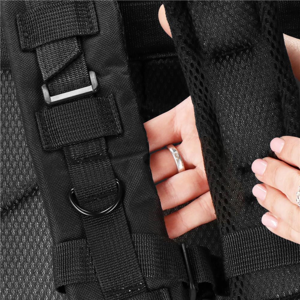 Rucsac militar pentru drumetie, impermeabil, ultra usor, 4 compartimente, culoare negru