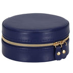 (DL) Cutie depozitare si organizare bijuterii, MDF, piele ecologica, 11 x 5cm, albastru marin