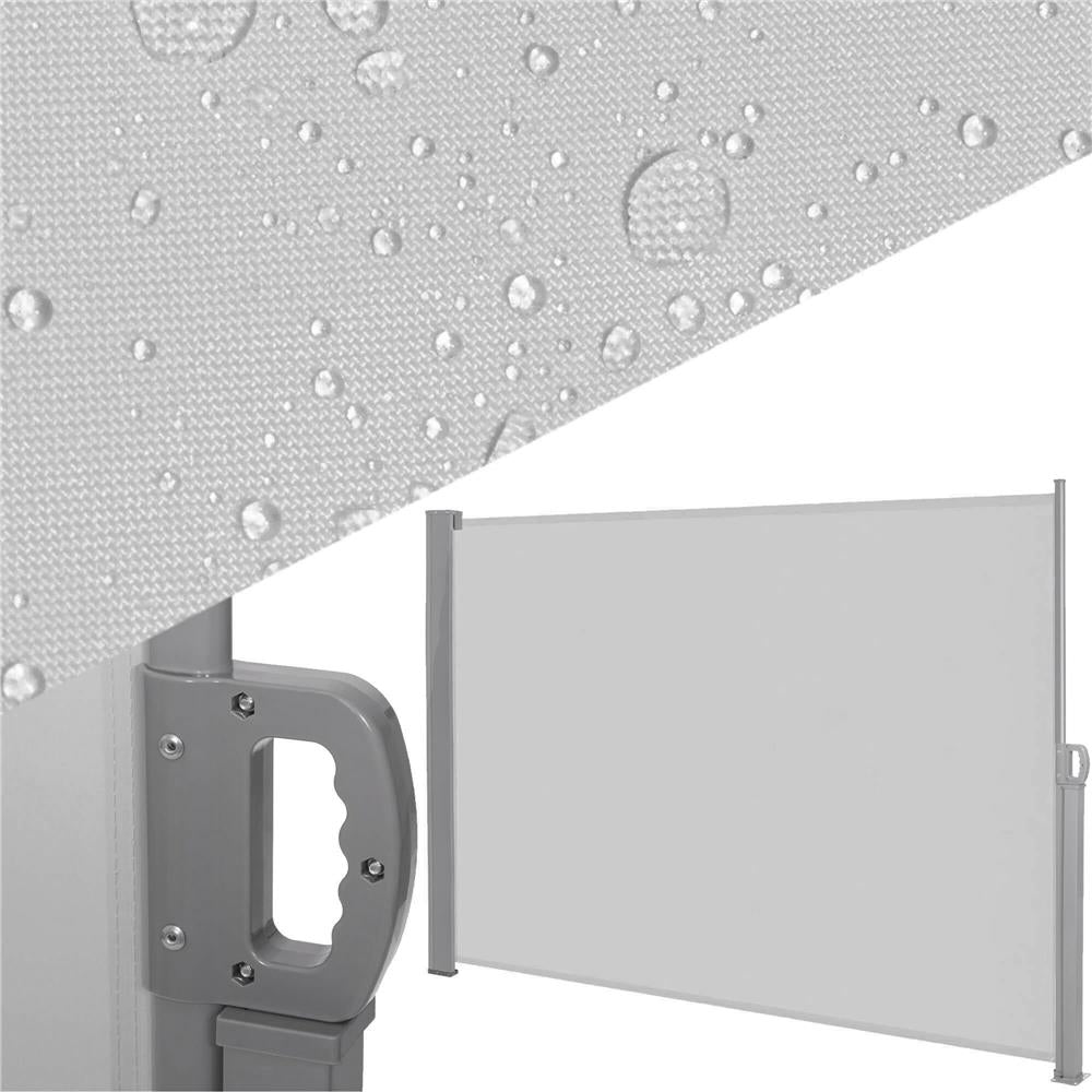 Paravan lateral pentru intimitate, extensibil, sistem fixare inclus, 160x300cm, gri deschis