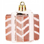 Set globuri si decoratiuni de Craciun, 77 piese, diverse dimensiuni, roz auriu