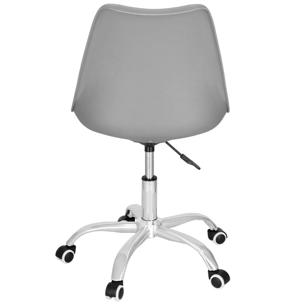 Scaun de birou ergonomic, piele ecologica, 150kg, baza otel, gri