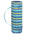 Saltea pentru plaja pliabila, din spuma, ultra-usoara, cu perna si maner de transport, 60x180cm, albastru galben