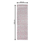 Saltea pentru plaja pliabila, din spuma, ultra-usoara, cu perna si maner de transport, 60x180cm, gri flamingo roz