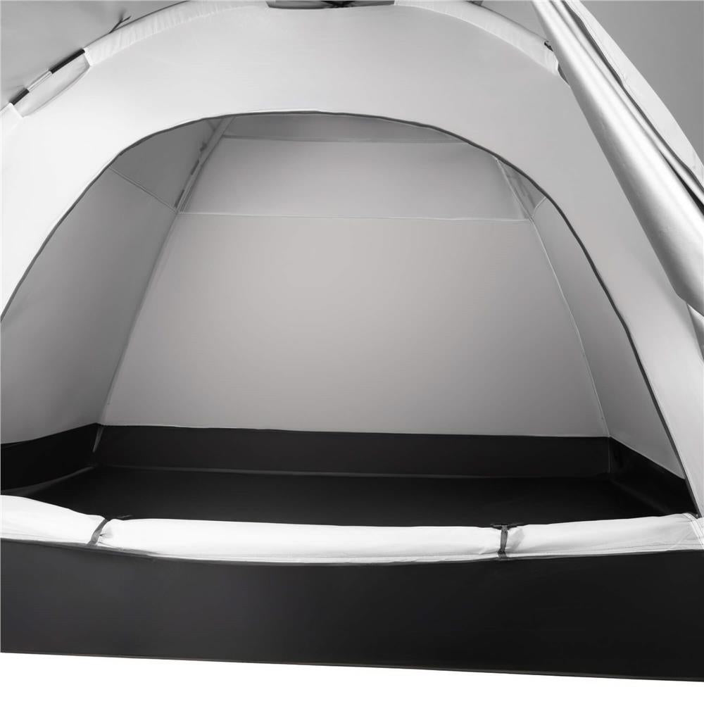 Cort plaja sau camping, impemeabil, cu terasa, 4 locuri, 200x350x135cm, gri