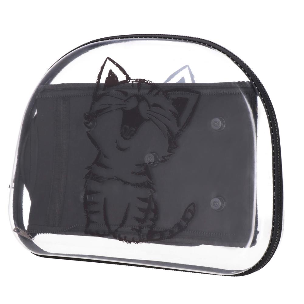 Geanta pentru transport animale de companie pisica sau catel, M, 42x26x32 cm, transparent