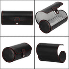 (DL) Cutie depozitare si organizare ceasuri si alte accesorii, MDF, piele ecologica, 20x9cm, negru