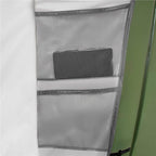 Cort camping, impemeabil, 2 camere + hol, 4 locuri, 460x200x245cm, verde