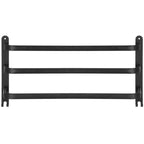 Suport prosoape pentru baie cu 2 sisteme de instalare, 3 brate, din aluminiu, 49x25cm, negru