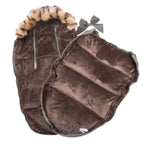 Sac iarna de bebelusi pentru carucior, marime universala, 90x45cm, gri inchis