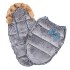 Sac iarna de bebelusi pentru carucior, marime universala, 90x45cm, albastru