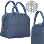 Geanta frigorifica cu izolatie termica pentru mancare, 21x10x23cm, albastru