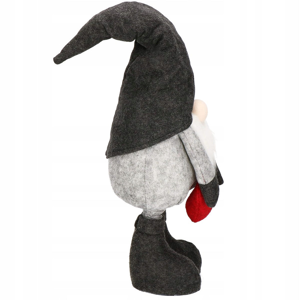 Figurina Craciun, Spiridus, picioare telescopice, inaltime extensibila 63-93cm