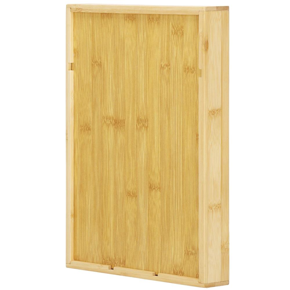 Organizator tacamuri si ustensile bucatarie, bambus, 25x34x4.5cm