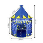 Cort Castel de joaca pentru copii, pliabil, 100x140 cm, albastru