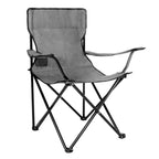 Scaun pliabil camping sau pescuit , cu suport pahar, gri
