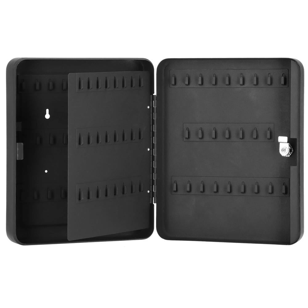 Cutie metalica din otel pentru 100 chei, echipata, 30x24x7cm, neagra