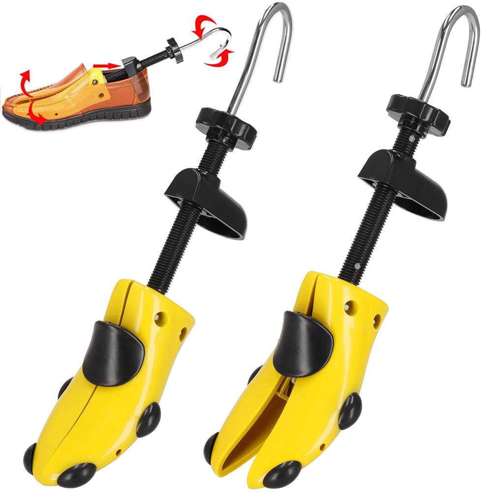 Set 2 sanuri pentru largit si alungit pantofi, din plastic, marime 44-46, galben