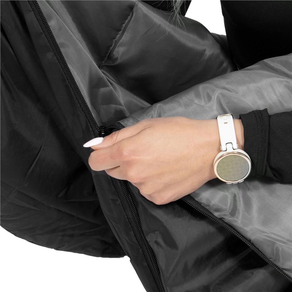 Sac de dormit tip mumie, cu geanta de transport, 210x73cm, 8-20grade, culoare negru