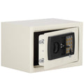 Seif electronic standard cu cifru si cheie, 200x300x200 mm, Otel, Bej
