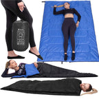 Sac de dormit, cu geanta de transport, 190x73cm, 10-25grade, culoare negru