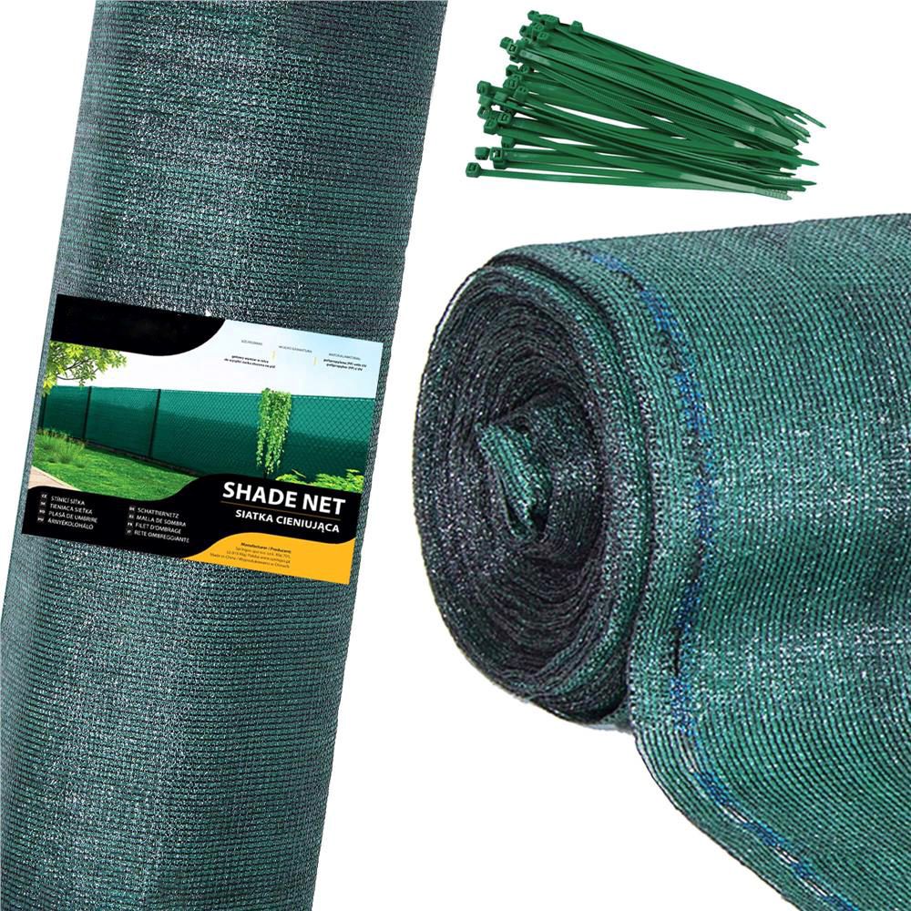 Plasa umbrire si intimitate pentru gard, 1m latime, 25m lungime, 140g densitate, verde